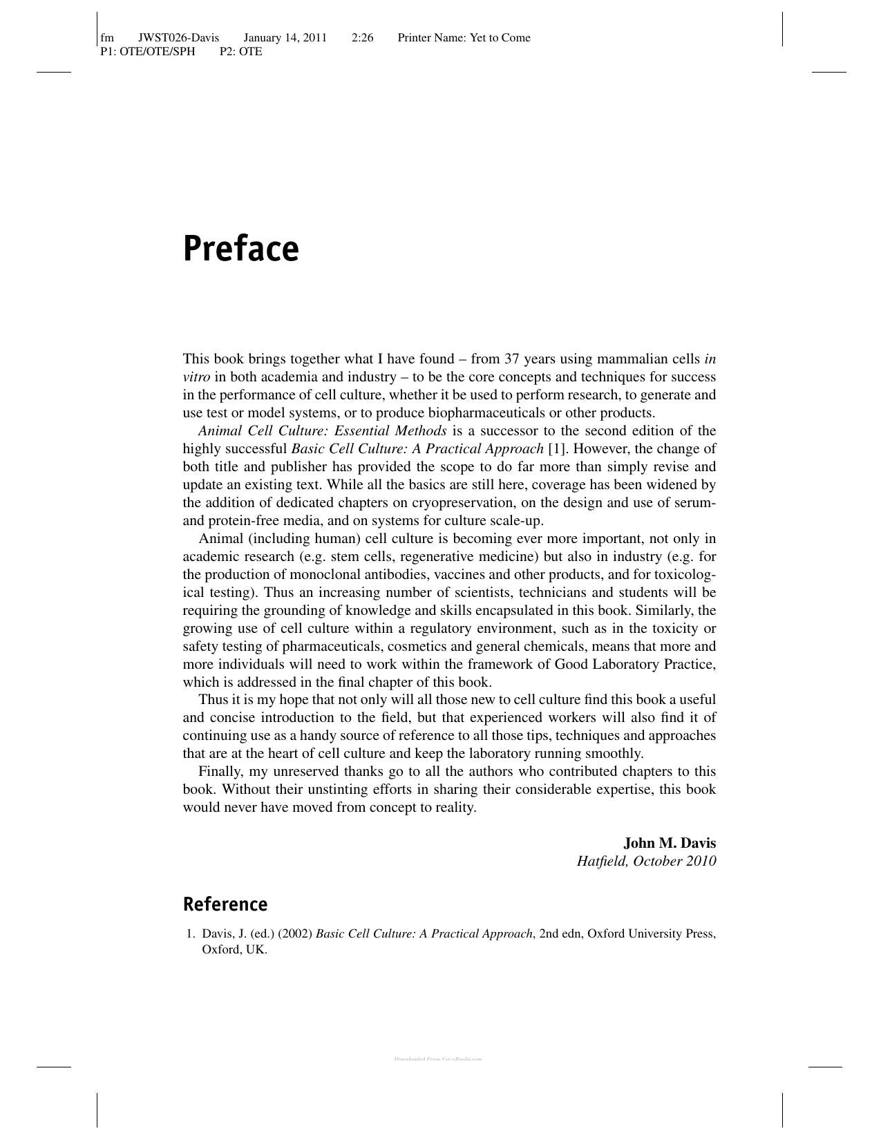 Animal Cell Culture Essential Methods