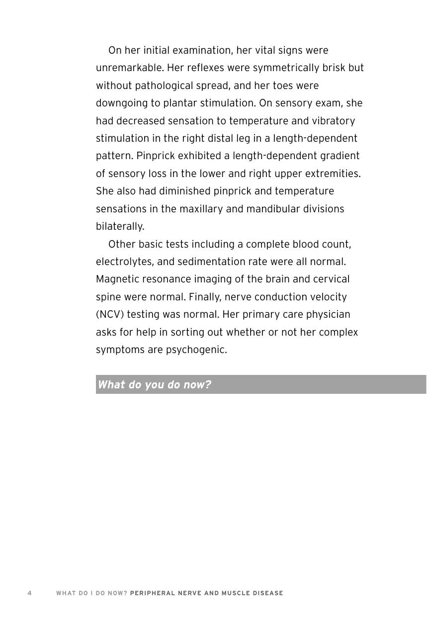 Peripheral Nerve and Muscle Disease What Do I Do Now