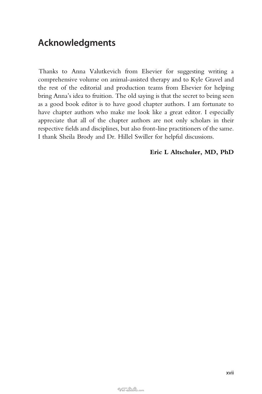 Animal Assisted Therapy Use Application by Condition