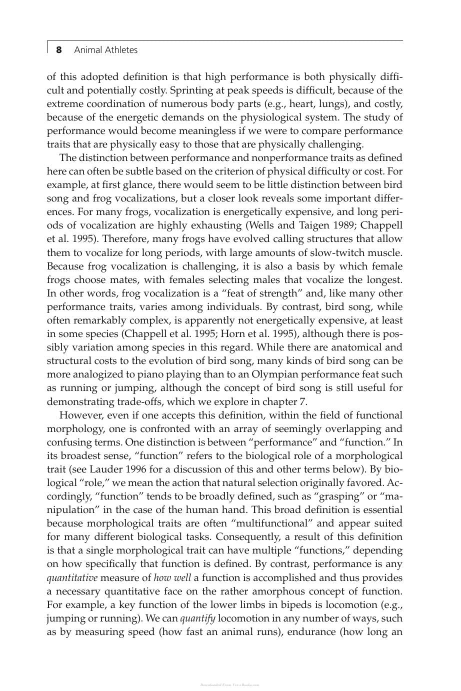 Animal Athletes An Ecological And Evolutionary Approach