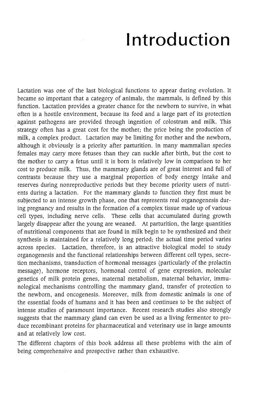 Biology Of Lactation