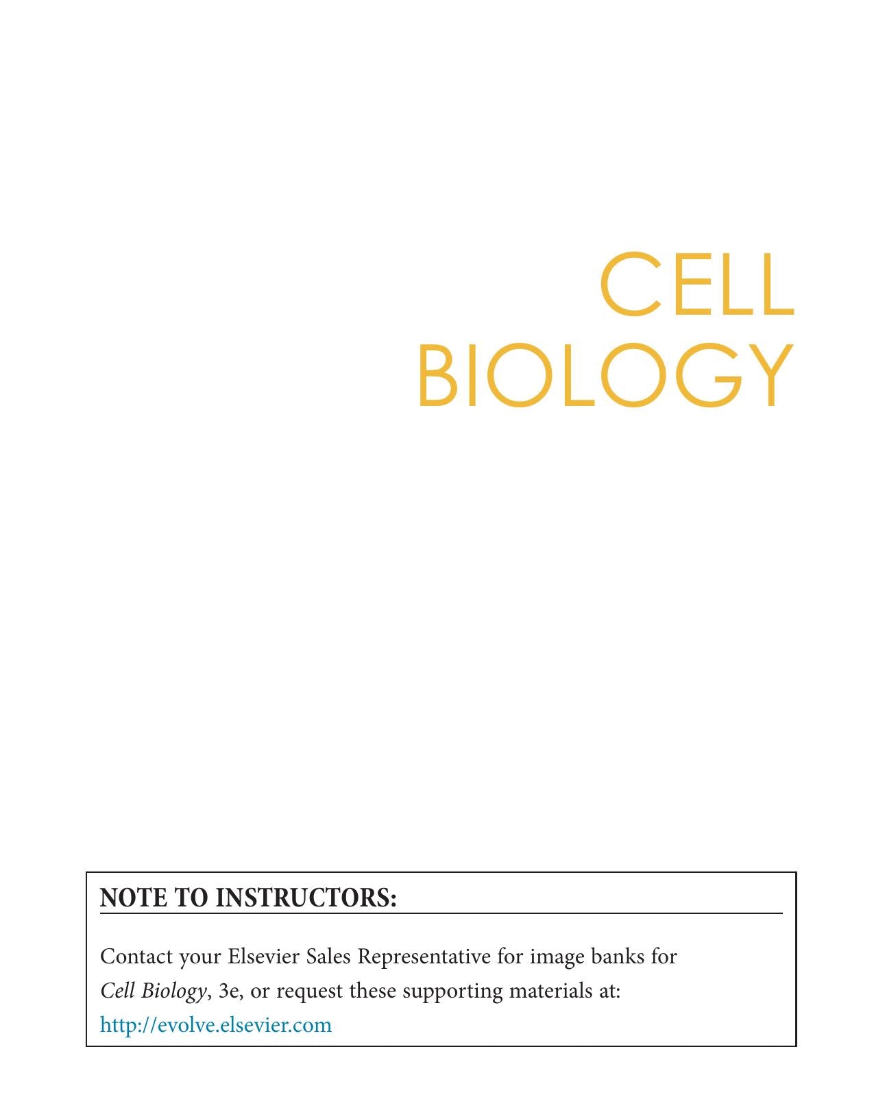 Cell Biology 3rd Edition