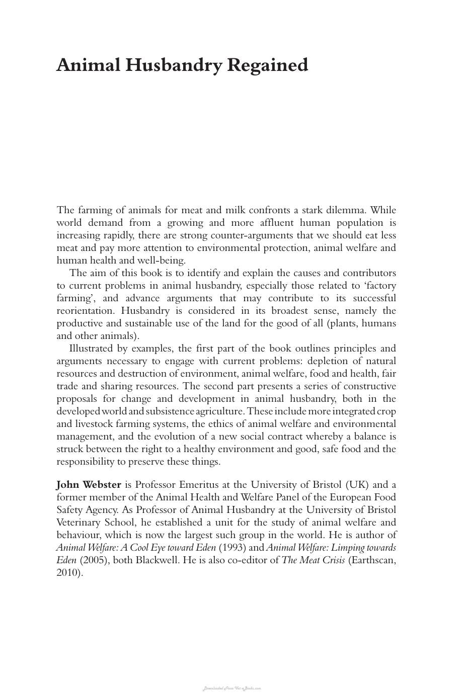 Animal Husbandry Regained The Place Of Farm Animals In Sustainable Agriculture
