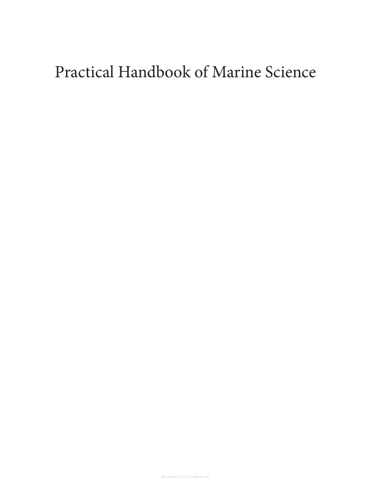 Practical Handbook Of Marine Science Fourth Edition