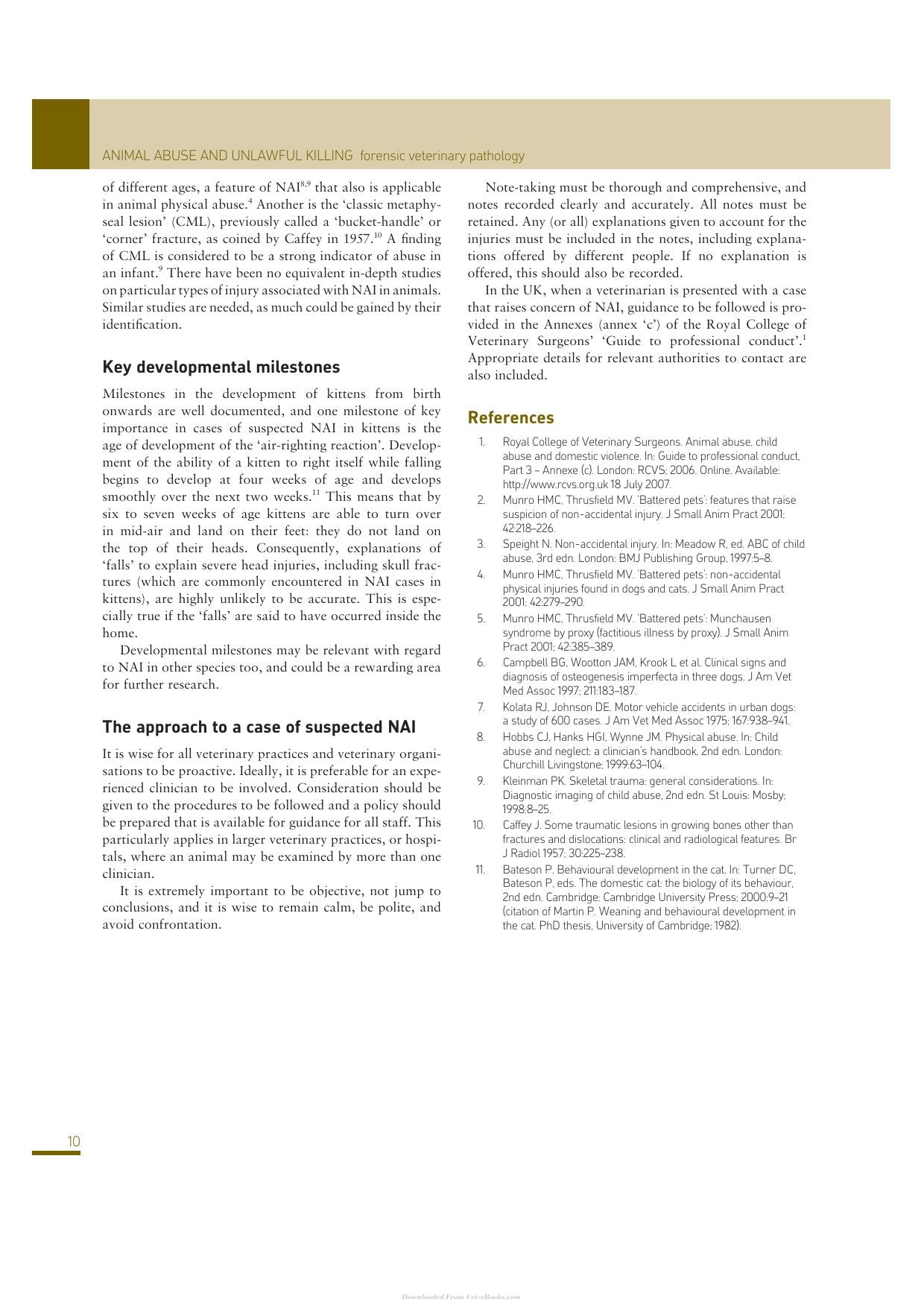 Animal Abuse and Unlawful Killing Forensic Veterinary Pathology