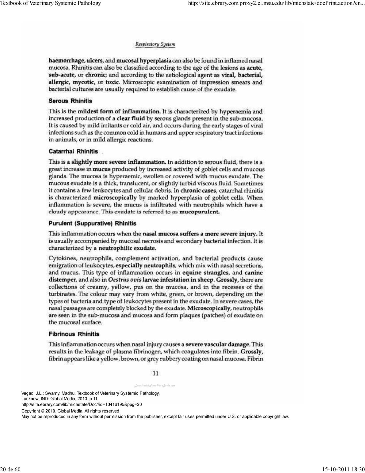 A Textbook of Veterinary Systemic Pathology