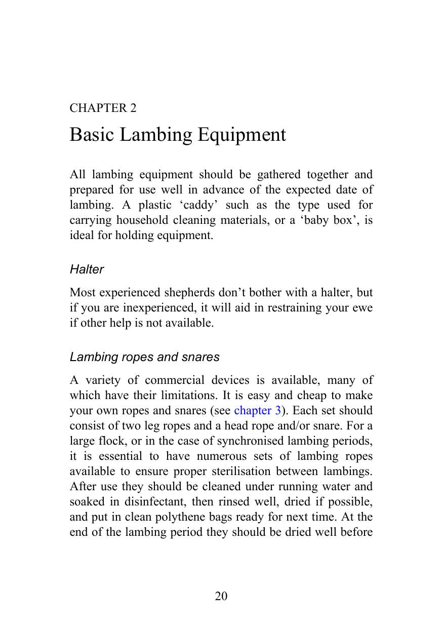 Manual Of Lambing Techniques