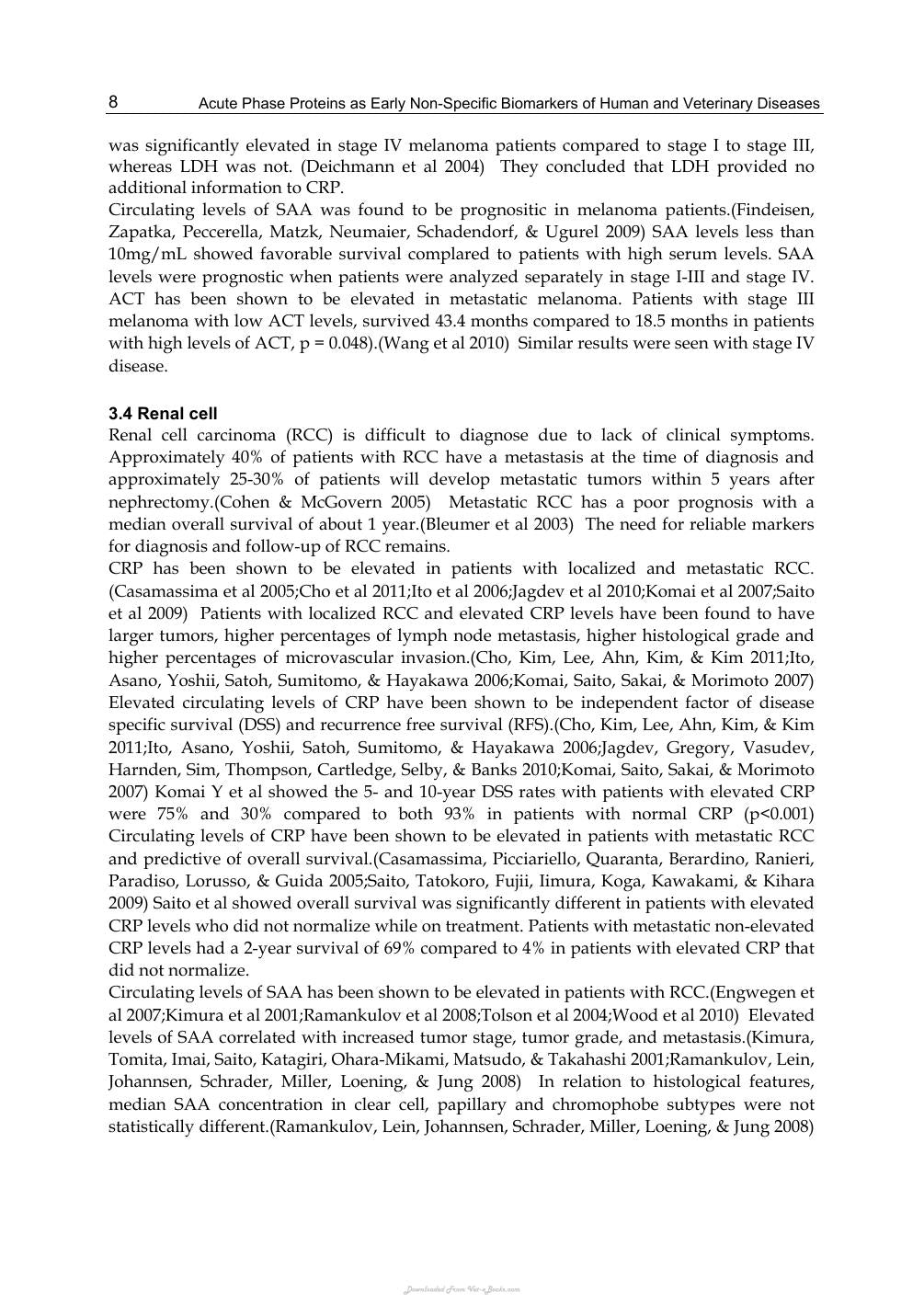 Acute Phase Proteins As Early Non Specific Biomarkers Of Human And Veterinary Diseases
