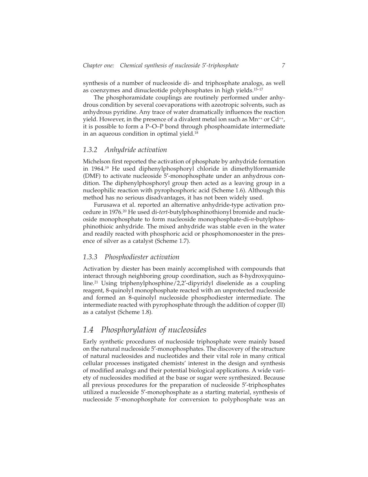 The Nucleosides Triphosphates and Their Analogs