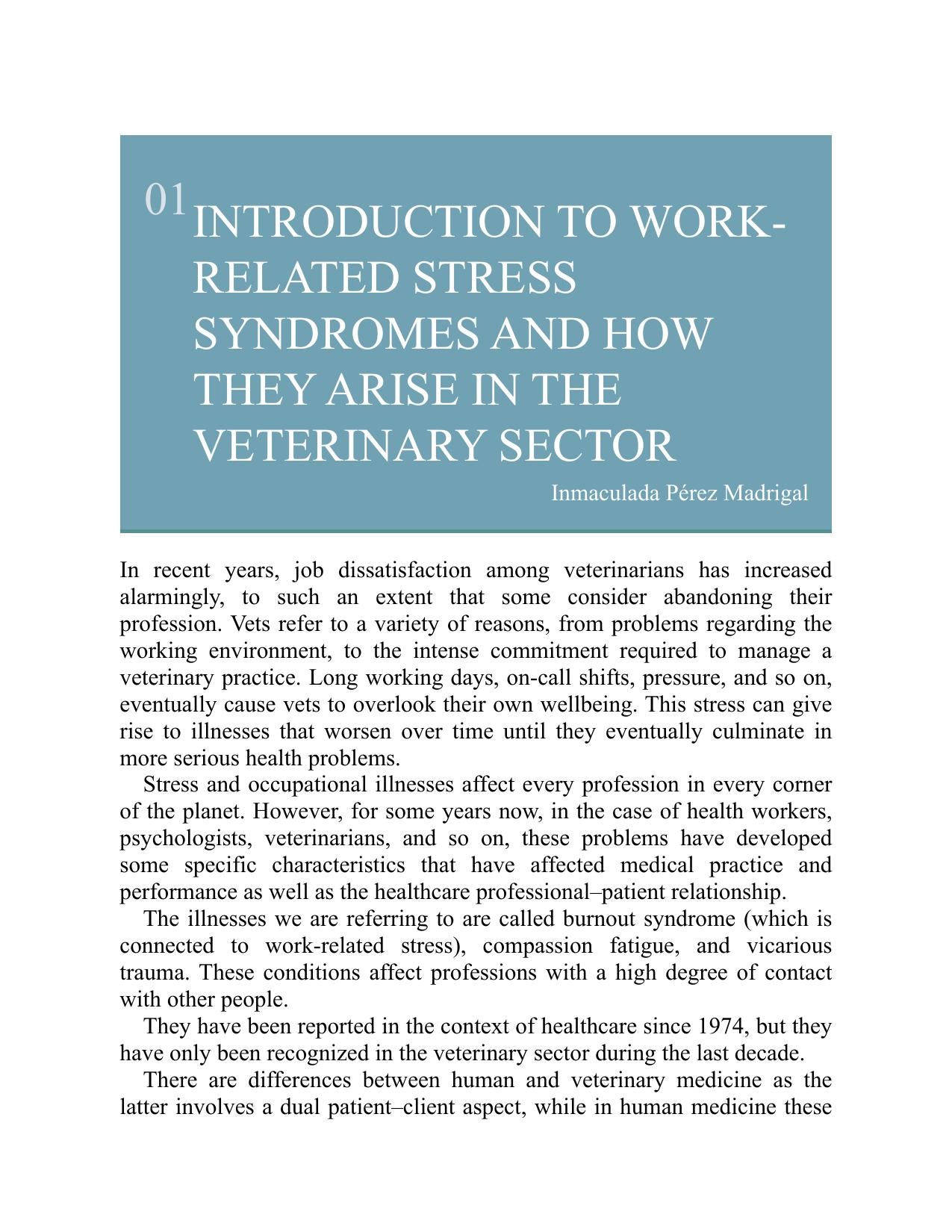 Stress Compassion Fatigue and Burnout Handling in Veterinary Practicee
