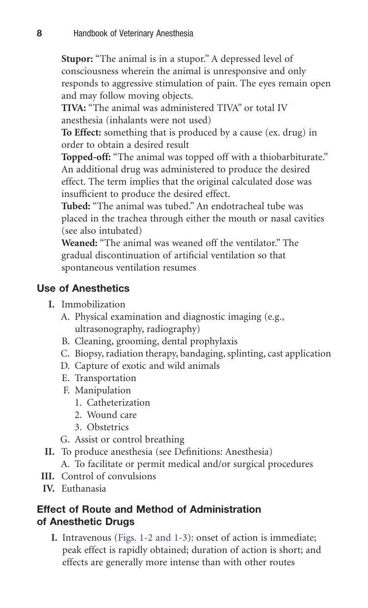 Handbook of Veterinary Anesthesia 5TH Edition