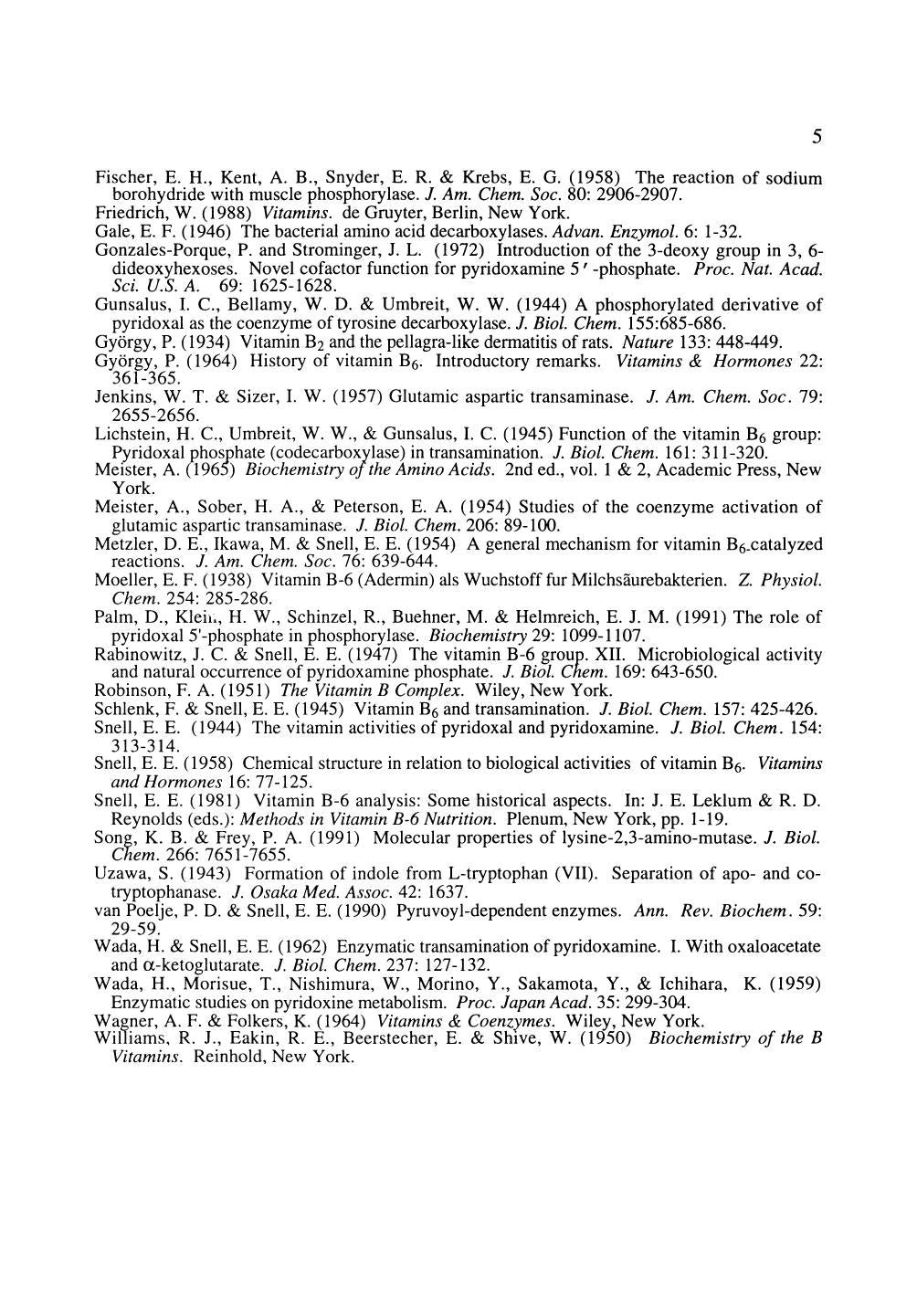 Biochemistry of Vitamins B6 and Pqq