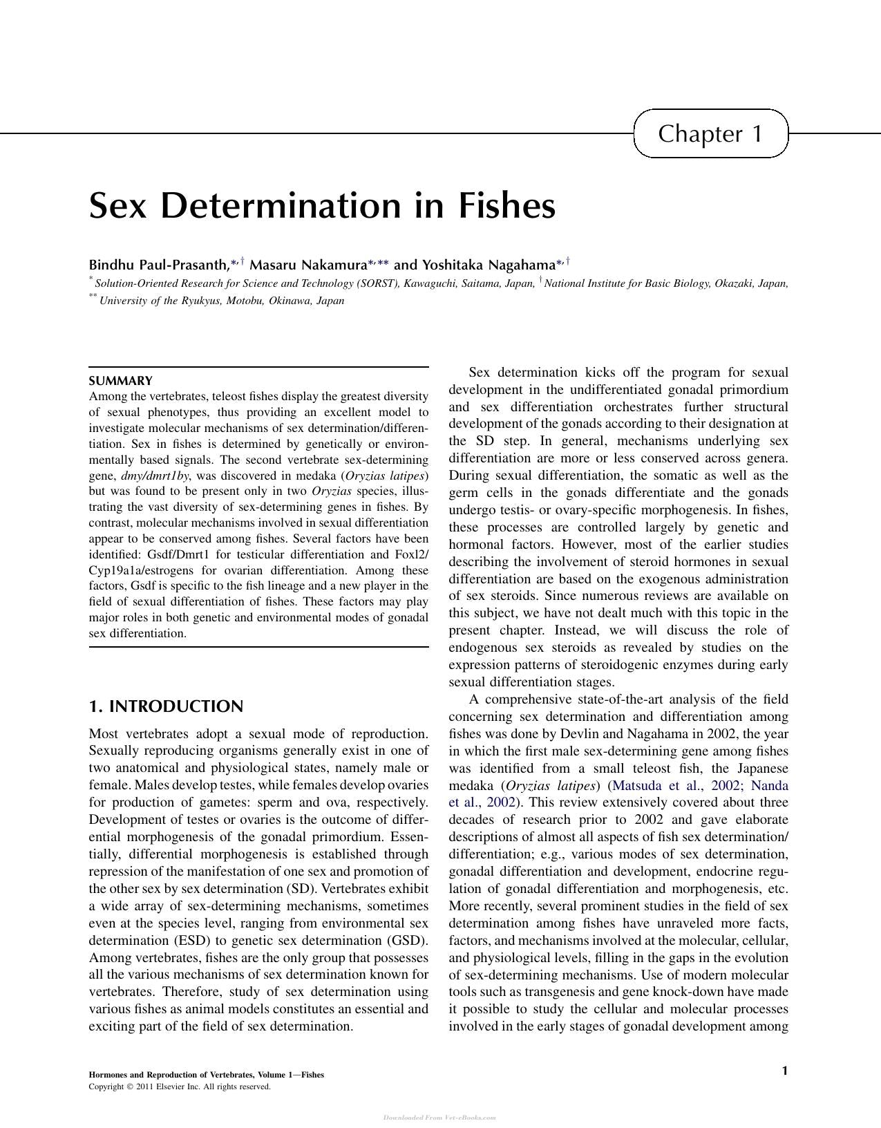 Hormones and Reproduction of Vertebrates Volume 1 5
