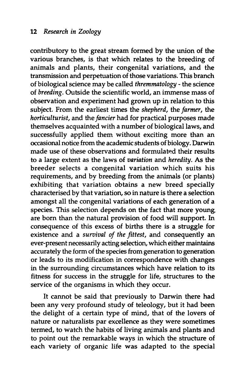 Research In Zoology Fundamentals Areas And Methodology