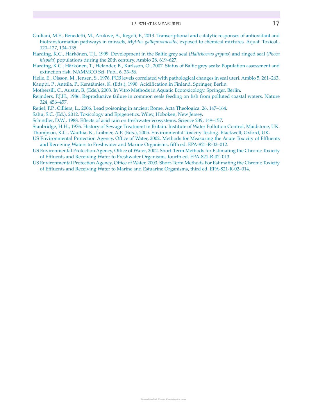 An Introduction to Aquatic Toxicology Pdf