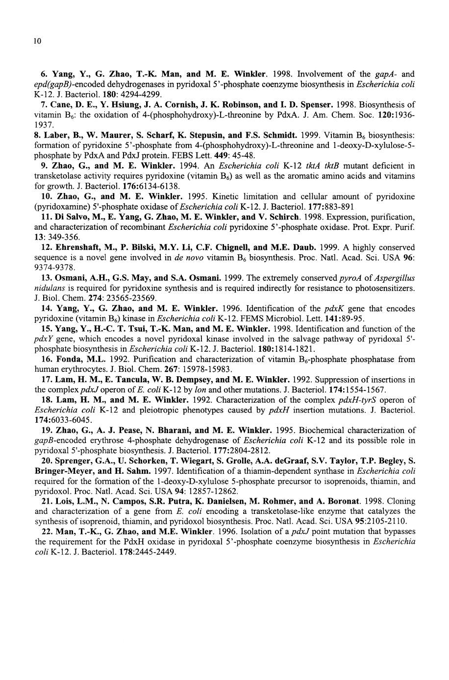 Biochemistry And Molecular Biology Of Vitamin B6 And Pqq Dependent Proteinss