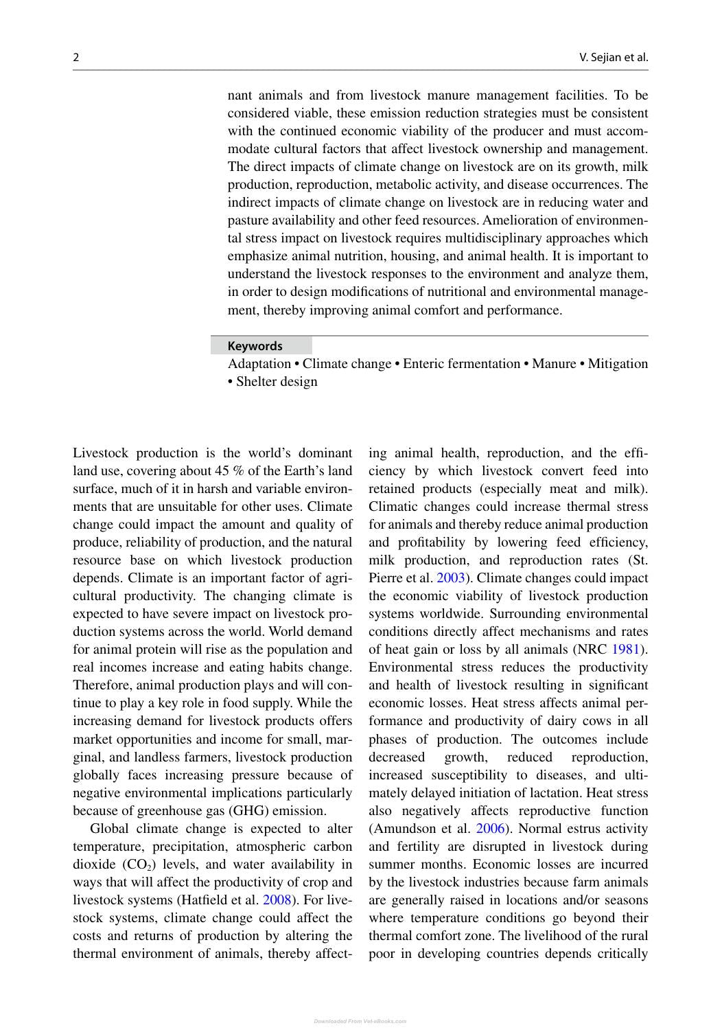Climate Change Impact on Livestock Adaptation and Mitigation