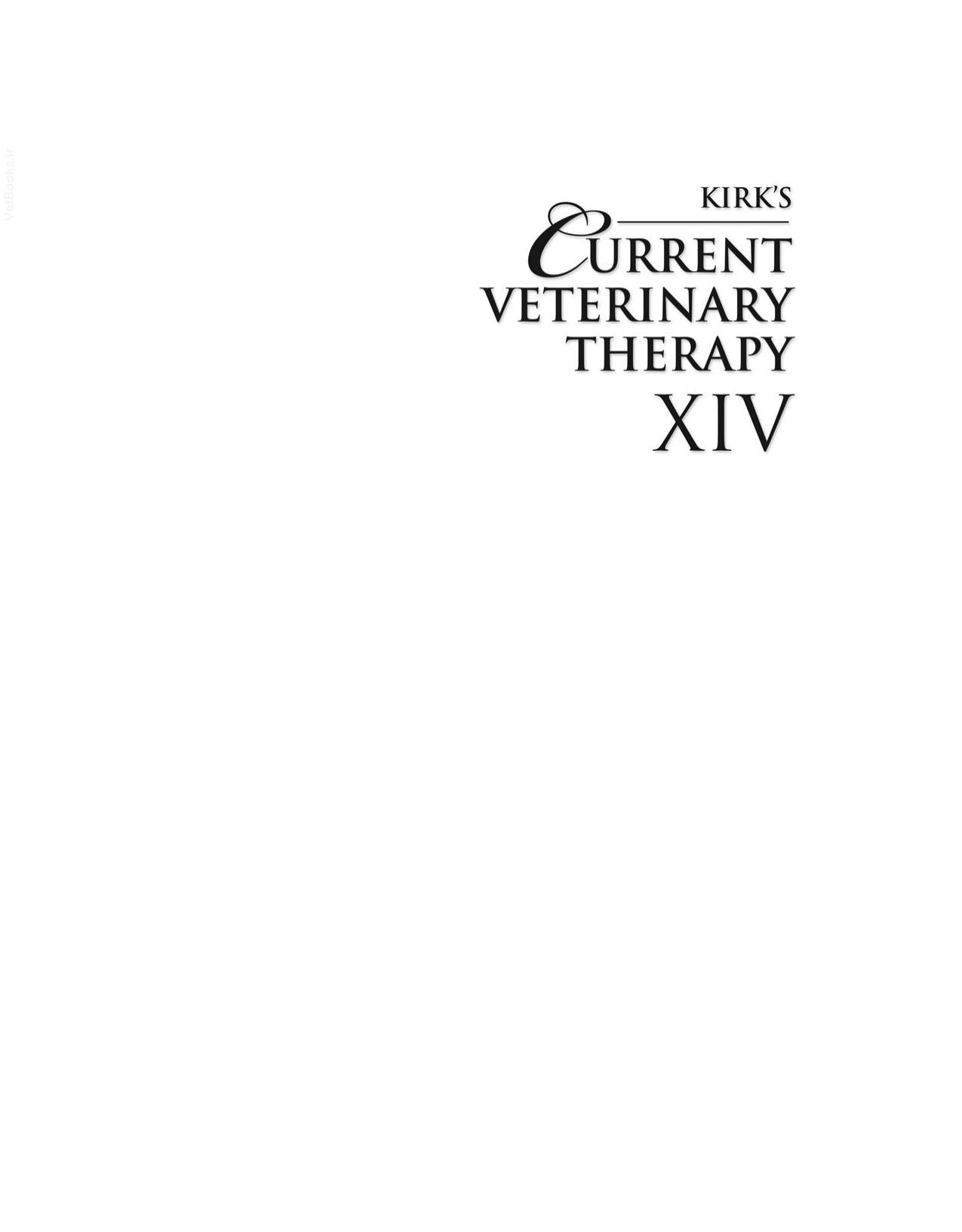 Kirk Current Veterinary Therapy Xiv Pdf