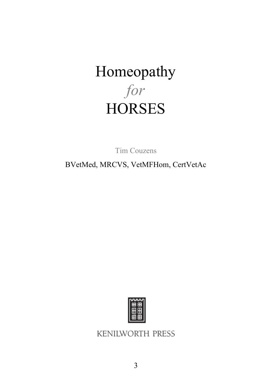 Homeopathy For Horses