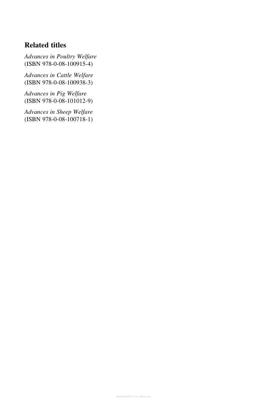 Advances In Agricultural Animal Welfare Science And Practice