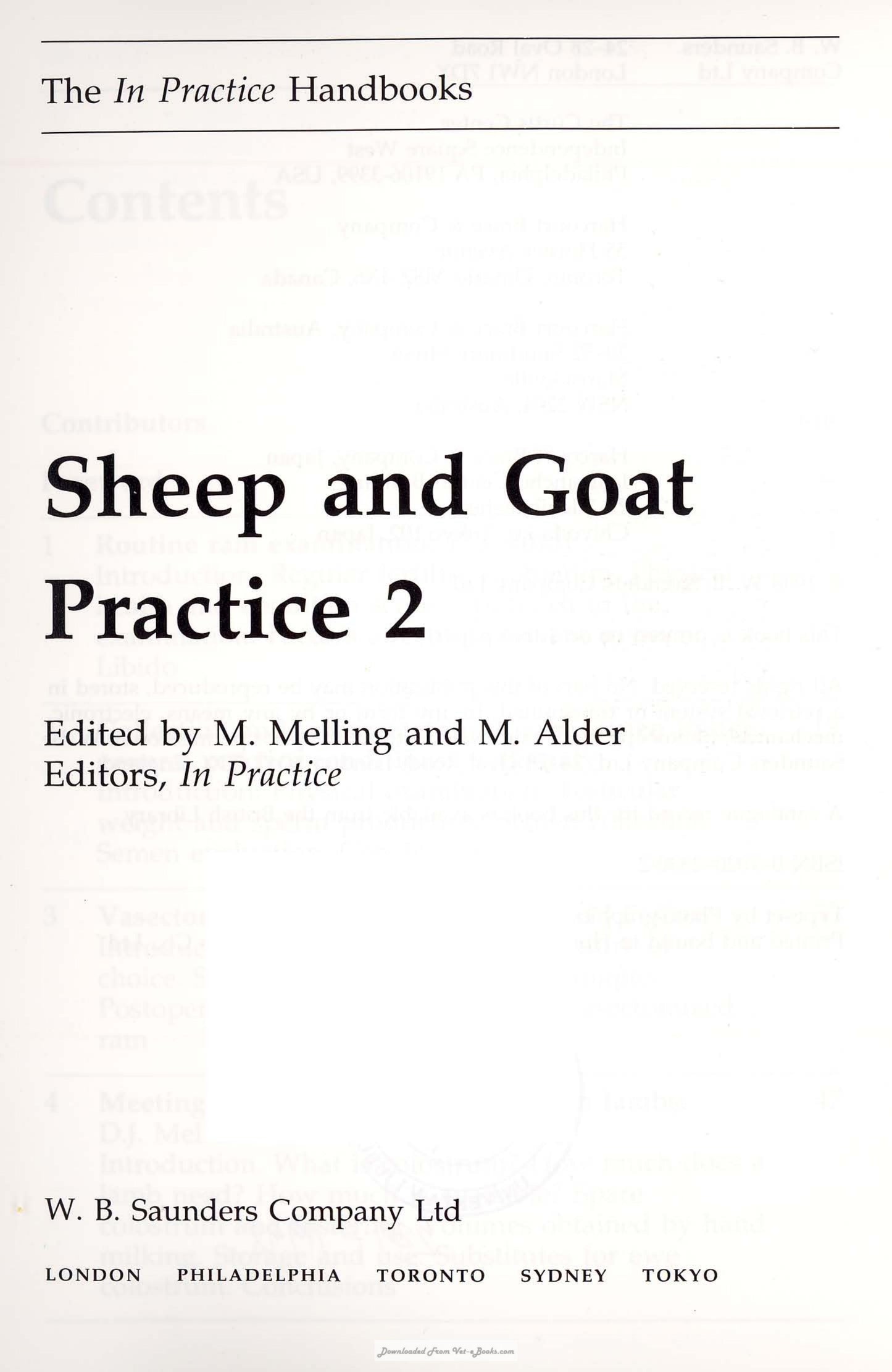 Sheep And Goat Practice Volume 2