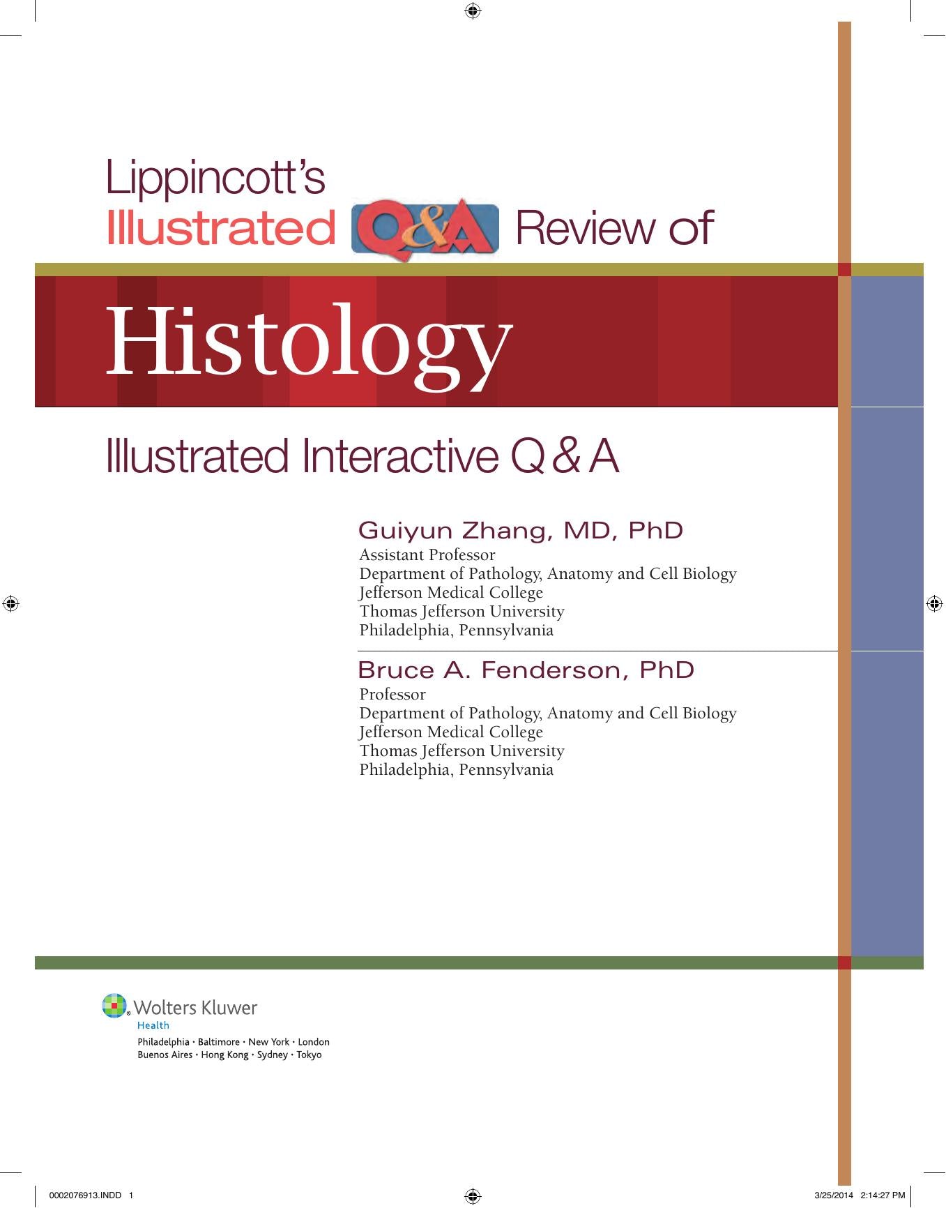 Lippincotts Illustrated Qa Review of Histology