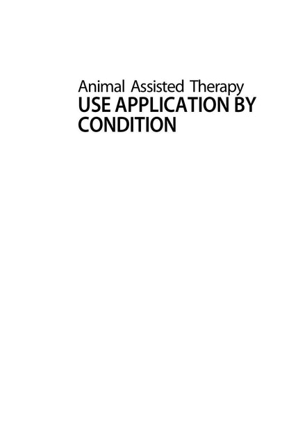 Animal Assisted Therapy Use Application by Condition
