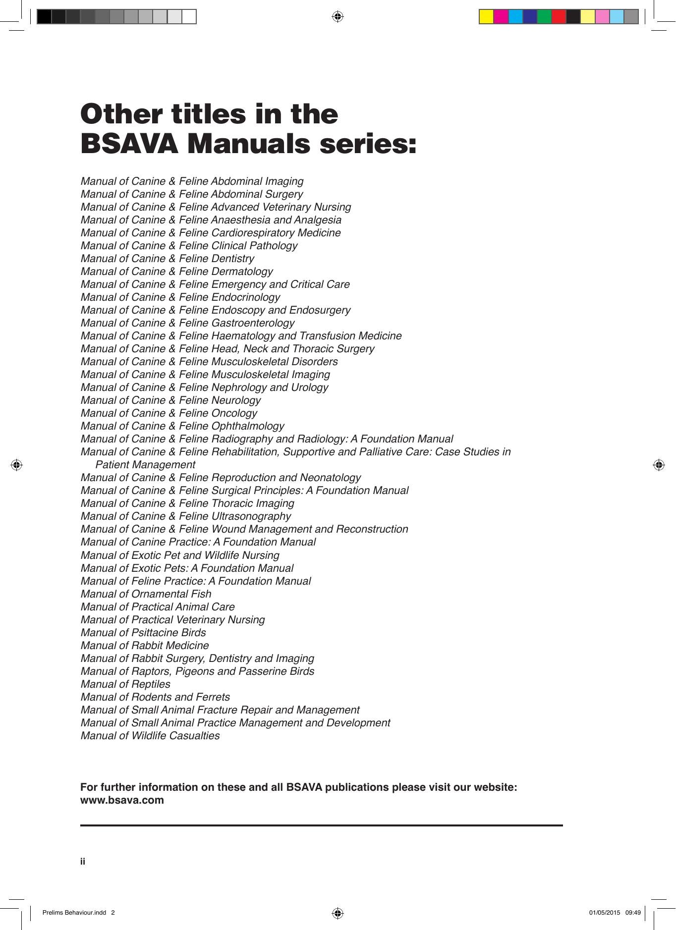 Bsava Manual of Canine and Feline Behavioural Medicine 2nd Edition