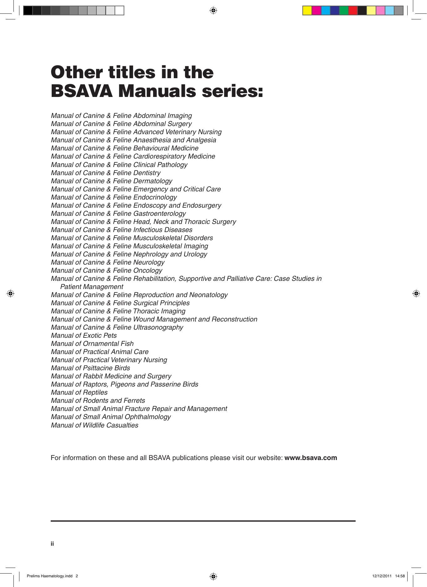 Bsava Manual of Canine and Feline Haematology and Transfusion Medicine