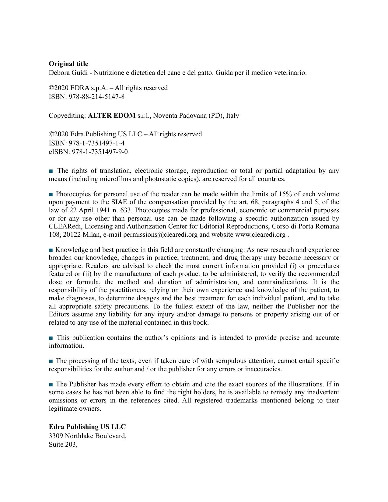 Canine and Feline Nutrition and Dietetics a Guide for the General Practitioners