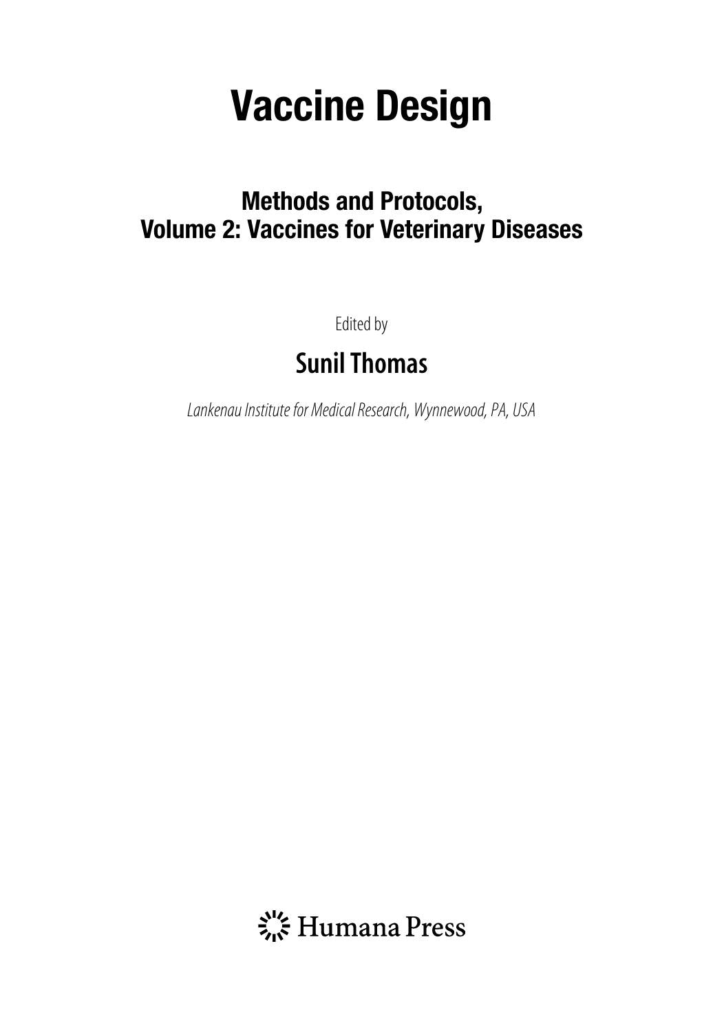 Vaccine Design Methods And Protocols Volume1 2