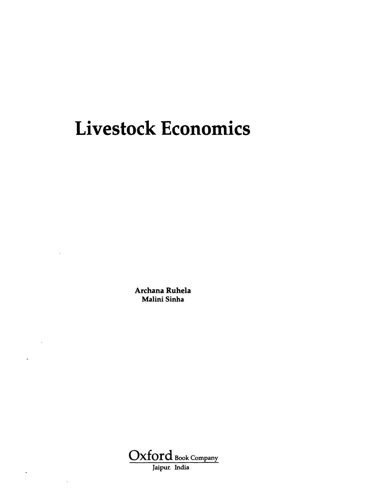 Livestock Economics