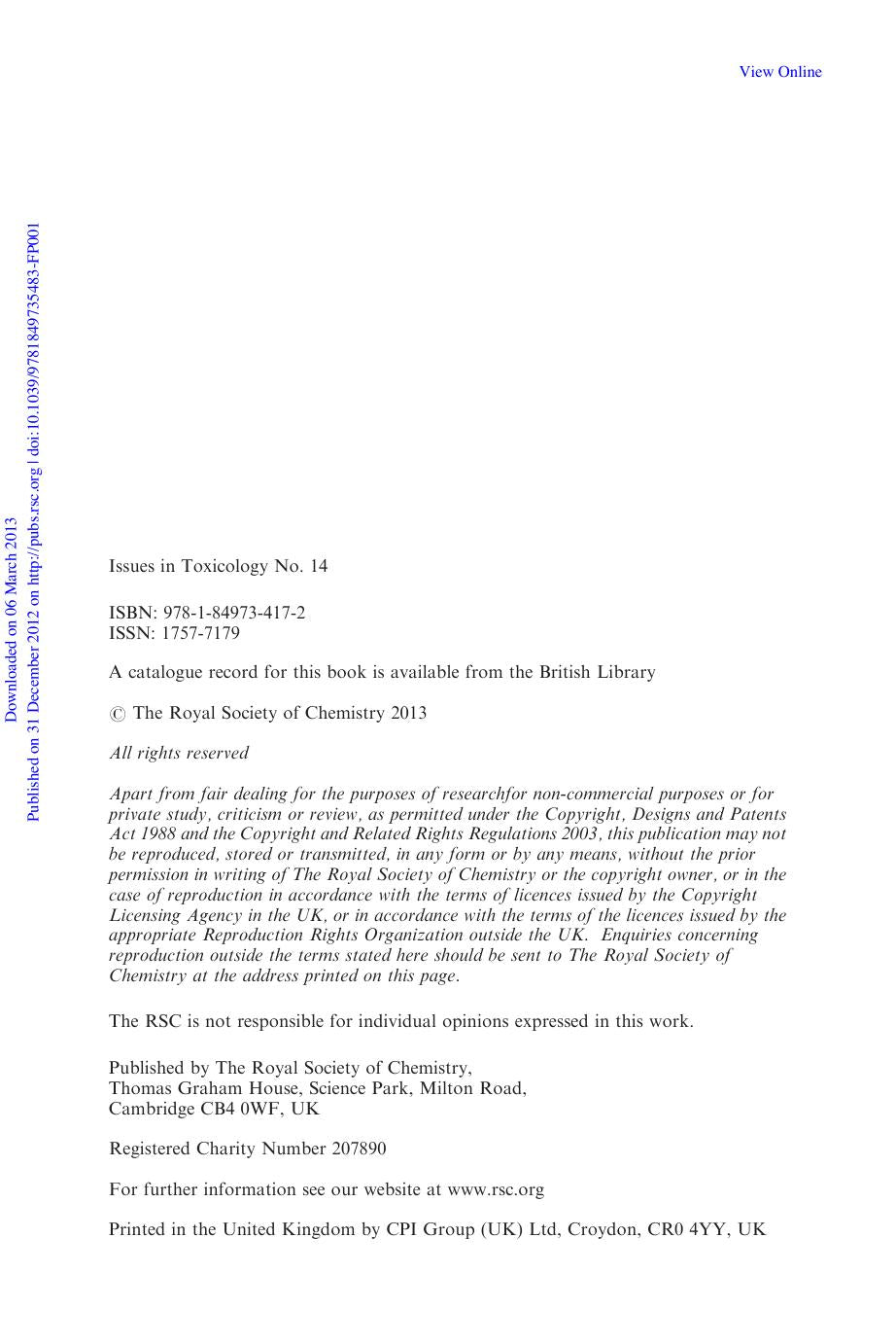 Toxicological Effects Of Veterinary Medicinal Products In Humans Volume 1 2