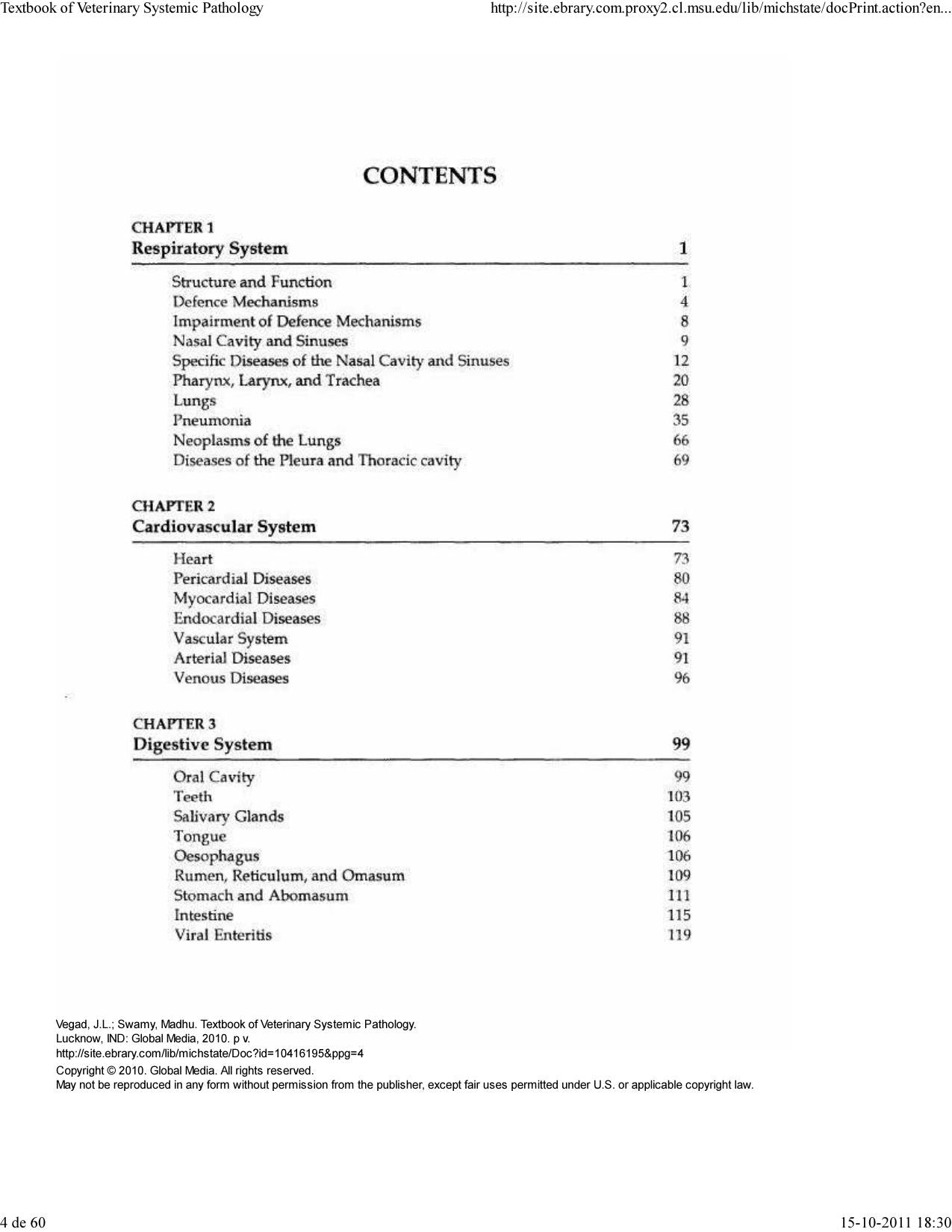 A Textbook of Veterinary Systemic Pathology