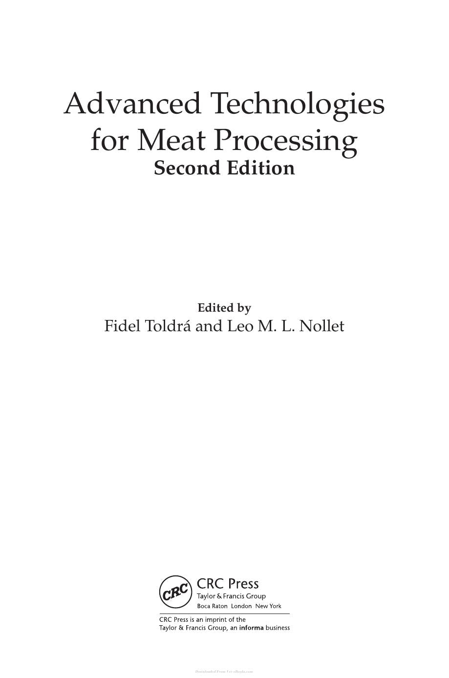 Advanced Technologies For Meat Processing