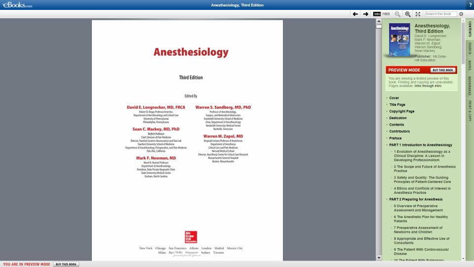 Anesthesiology 3Rd Edition