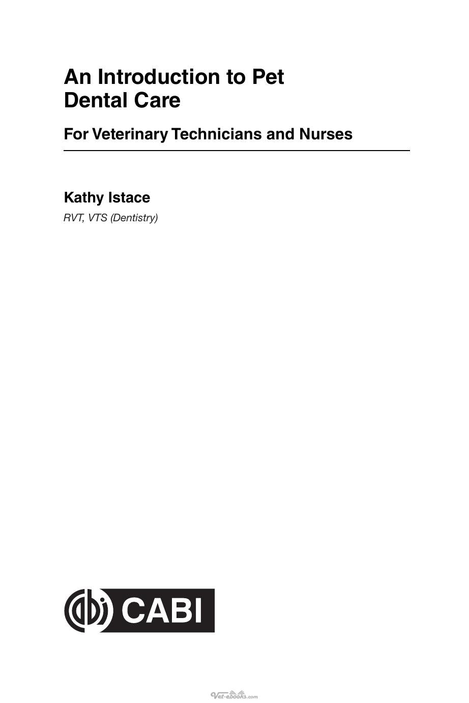 An Introduction to Pet Dental Care for Veterinary Nurses and Technicians