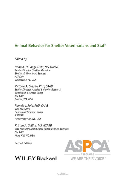 Animal Behavior for Shelter Veterinarians and Staff 2nd Edition