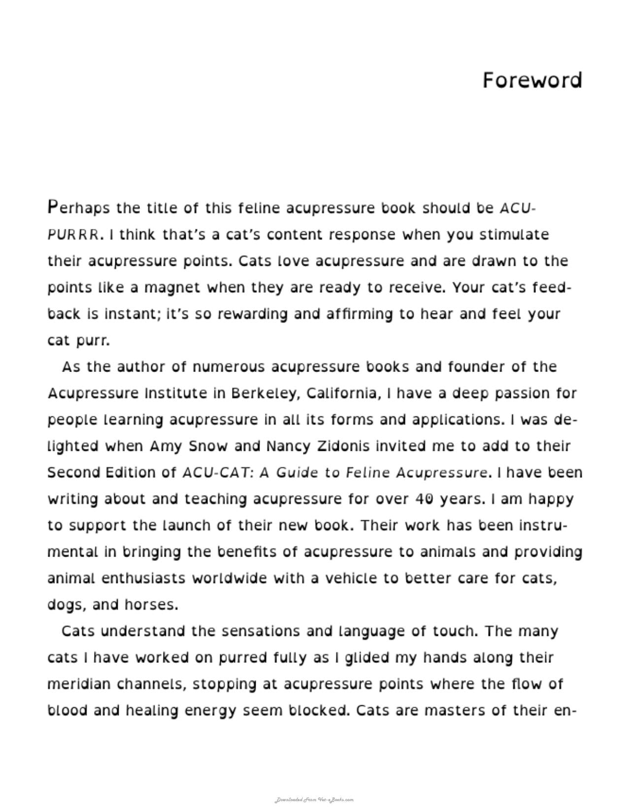 Acu Cat A Guide To Feline Acupressure 2Nd Edition