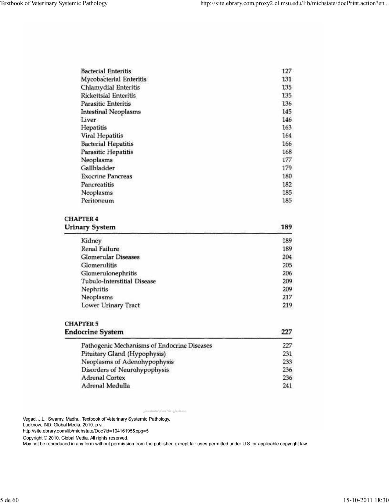 A Textbook of Veterinary Systemic Pathology