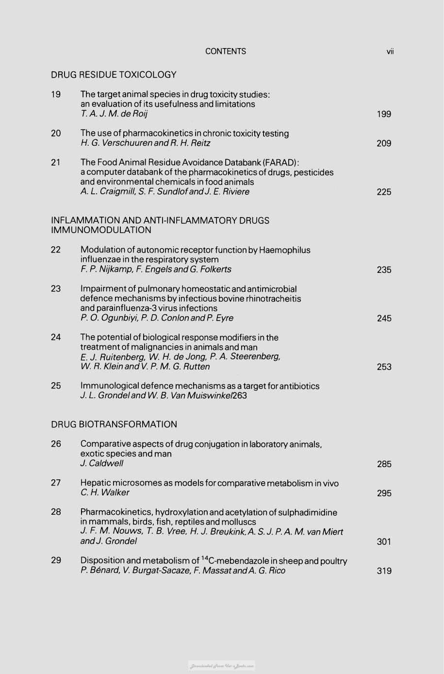 Comparative Veterinary Pharmacology Toxicology And Therapy