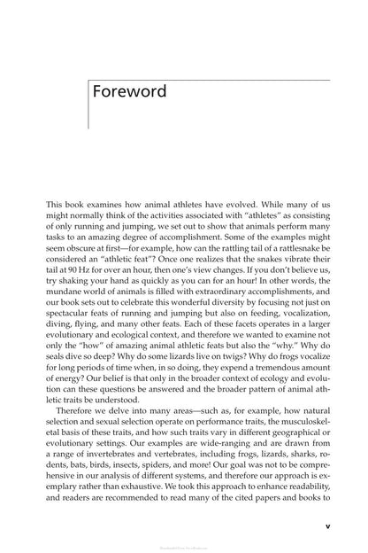 Animal Athletes an Ecological and Evolutionary Approach