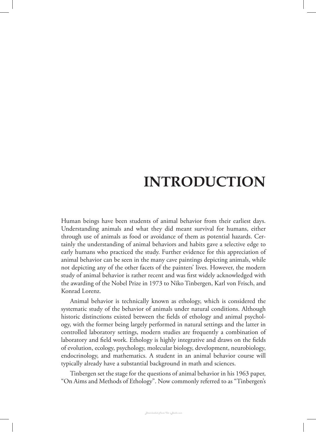 Animal Behavior An Evolutionary Approach