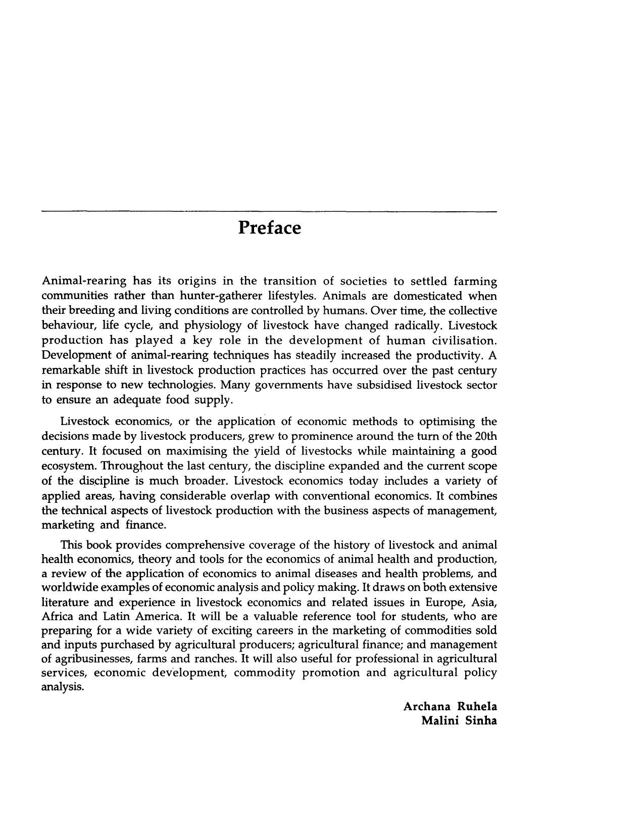 Livestock Economics