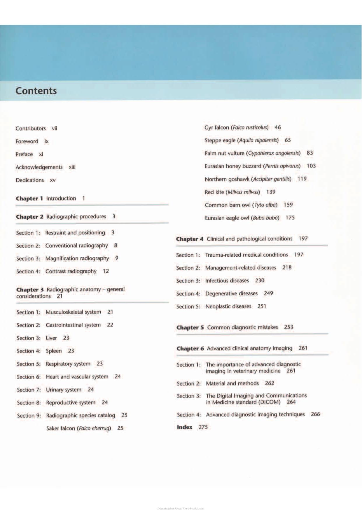 Anatomical and Clinical Radiology of Birds of Prey