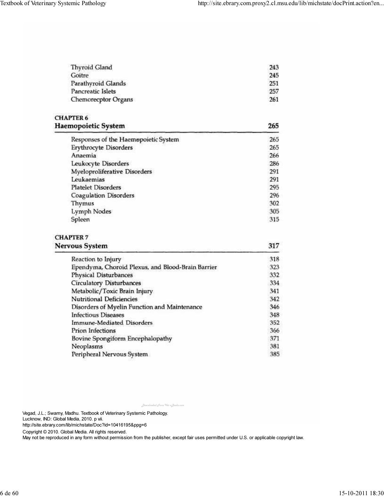 A Textbook of Veterinary Systemic Pathology