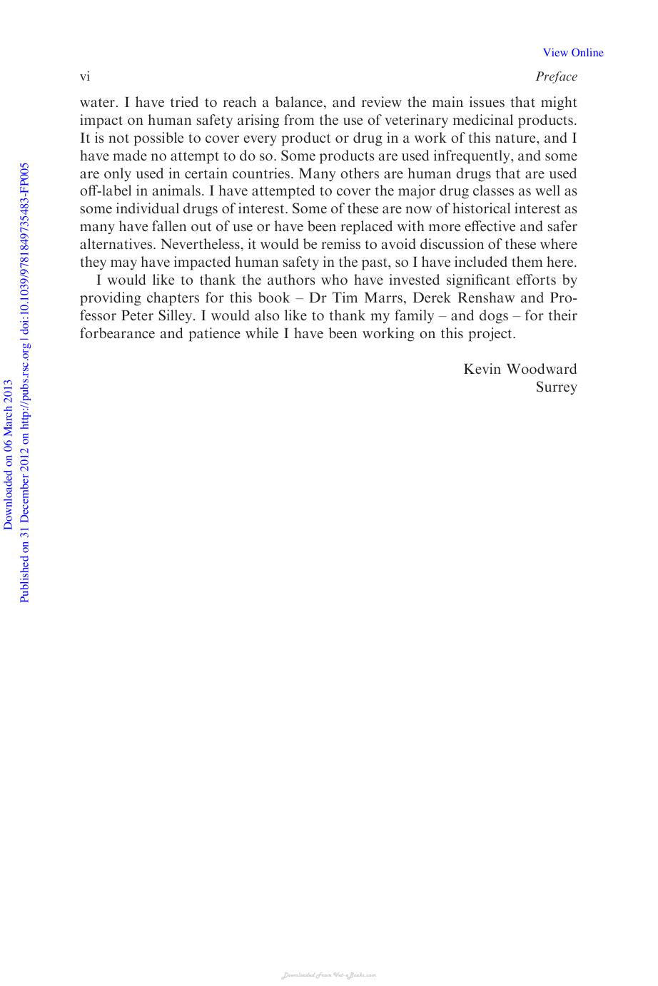 Toxicological Effects Of Veterinary Medicinal Products In Humans Volume 1 2
