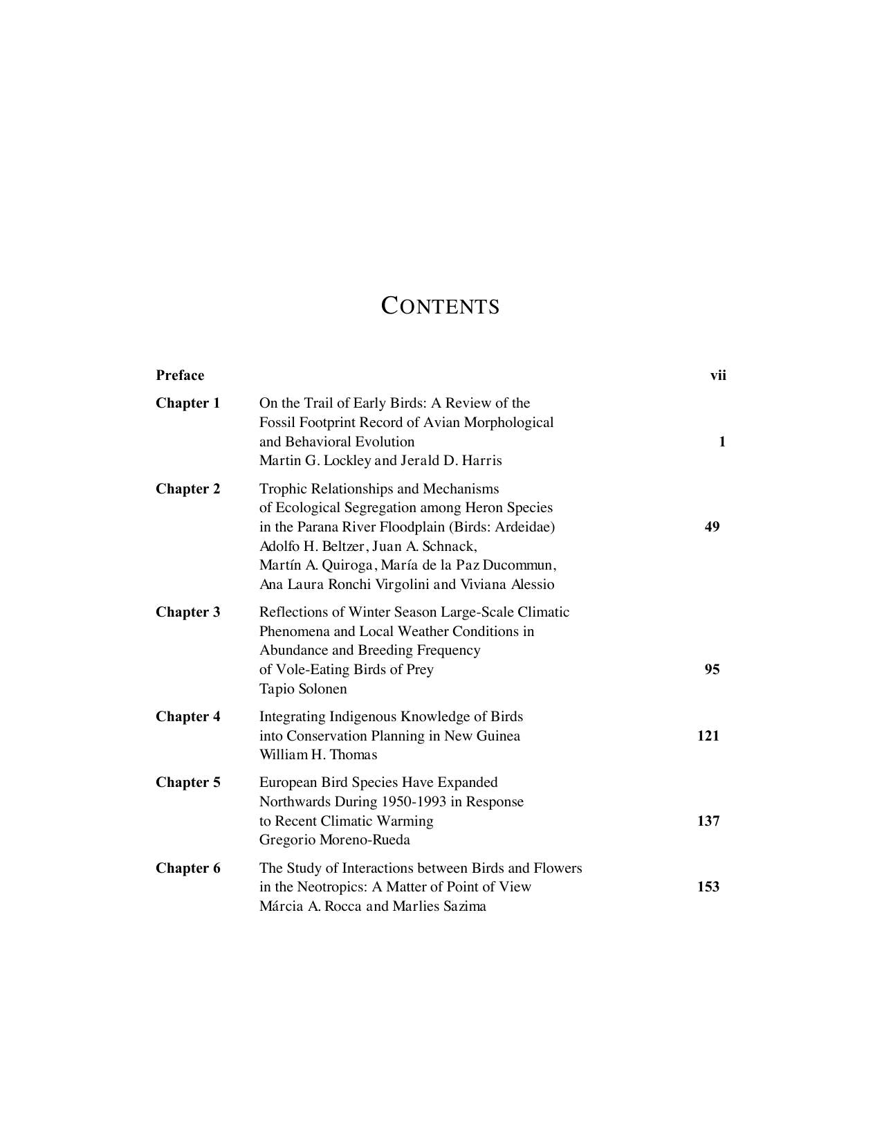 Trends In Ornithology Research