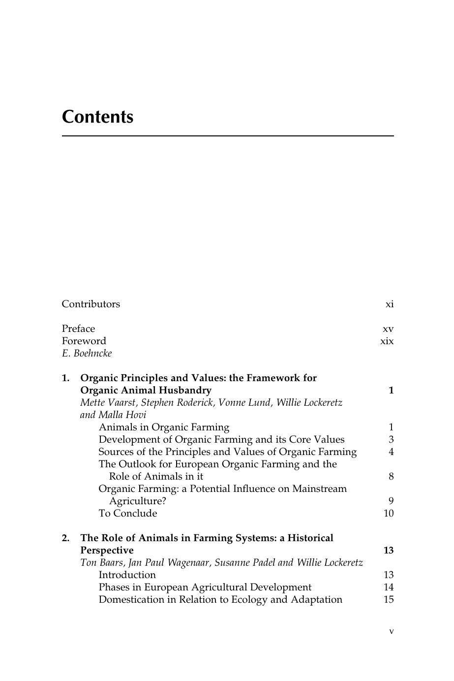 Animal Health And Welfare In Organic Agriculture