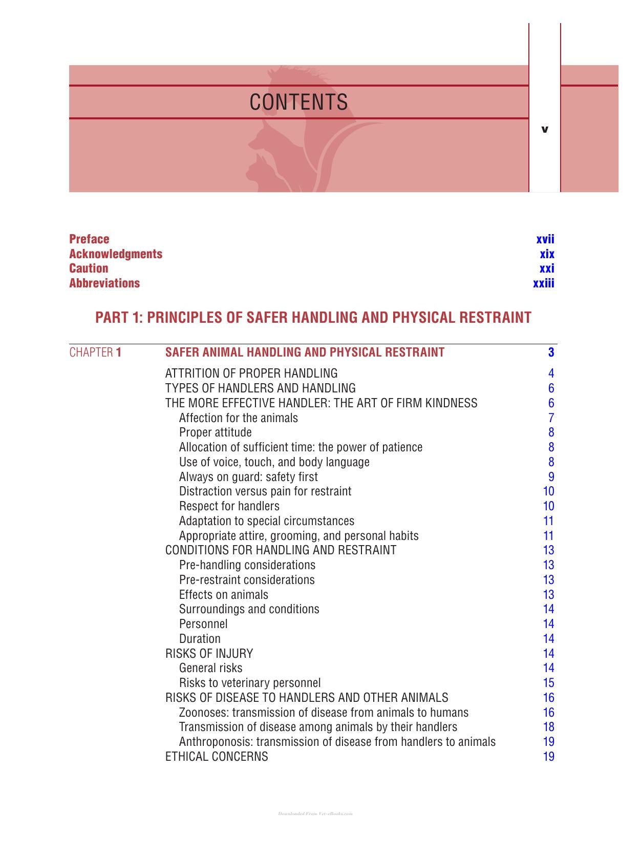 Animal Handling and Physical Restraint